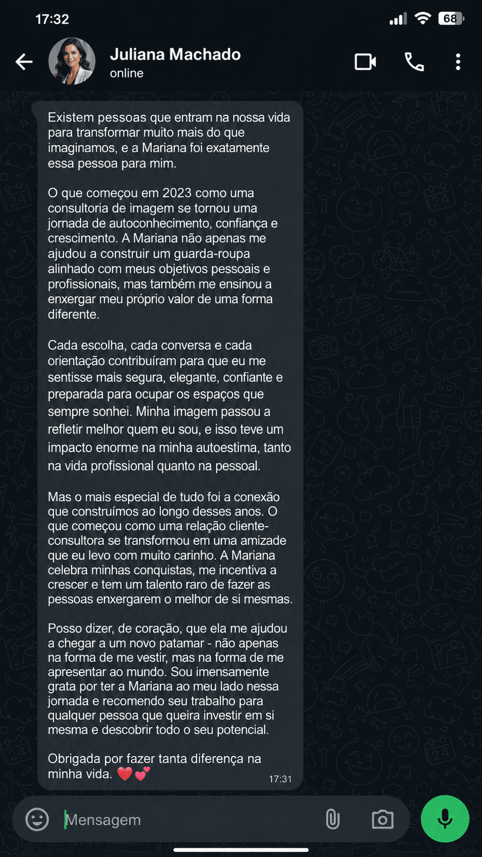 Depoimento de Juliana